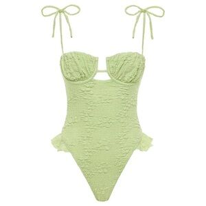 Avo Floral Petal Ruffle One Piece Swimsuit